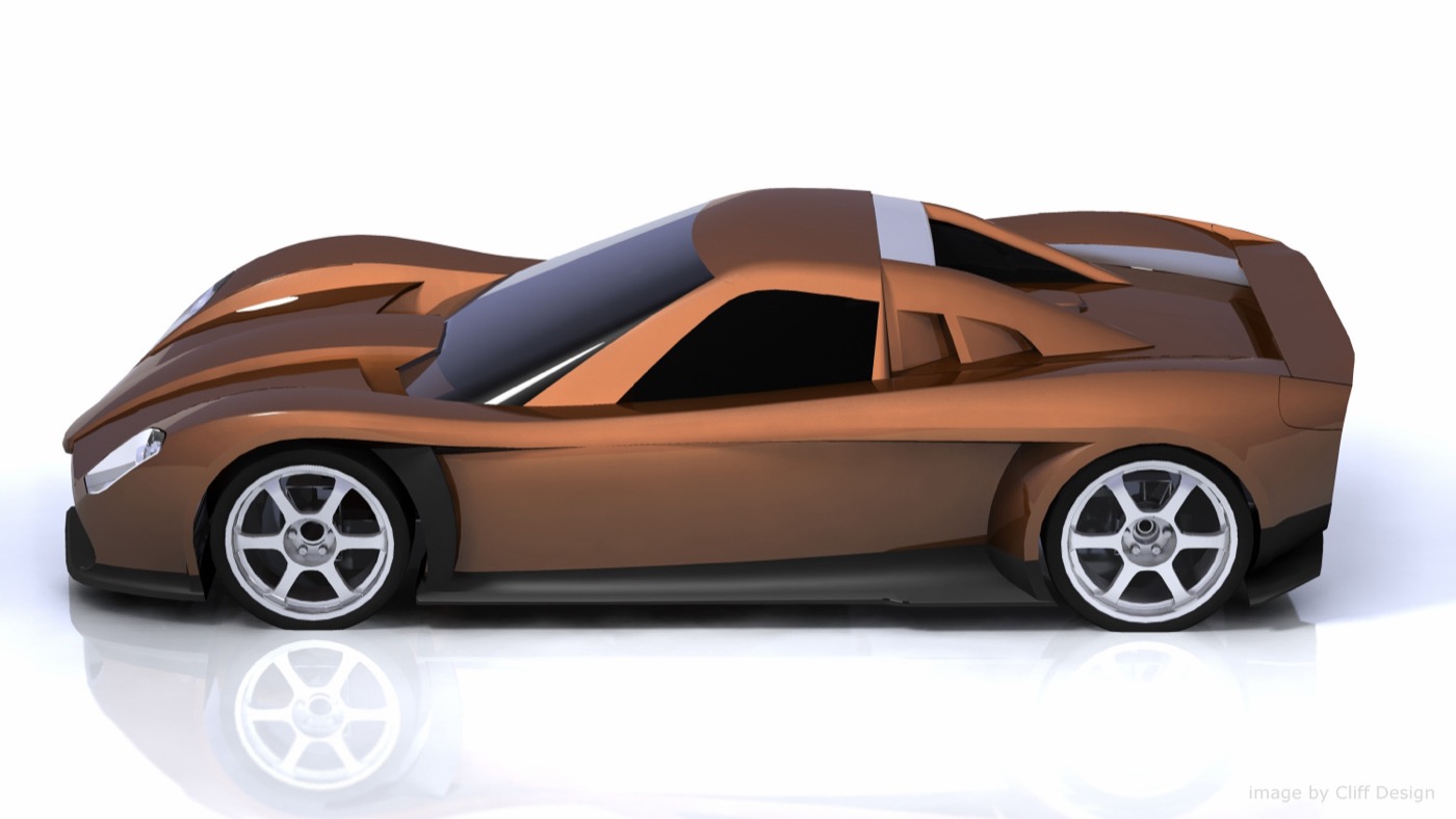 Bronze concept car render