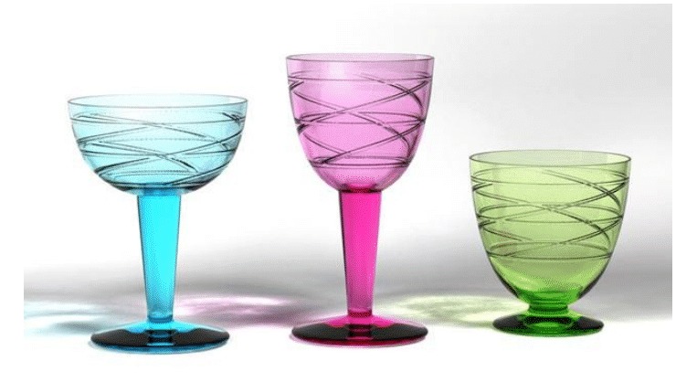 The three chosen PRALIN glasses