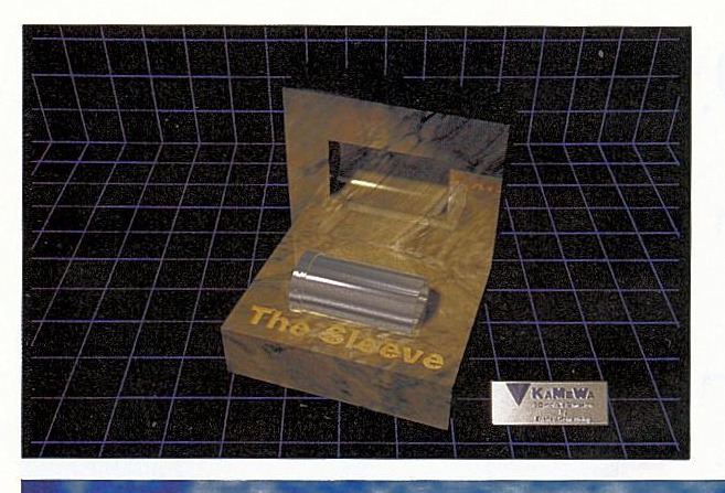 Rendered presentation box containing a metal sleeve, labelled The Sleeve
