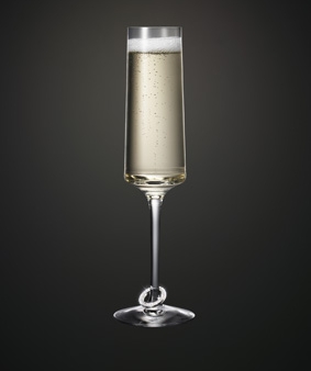 Rendered champagne flute